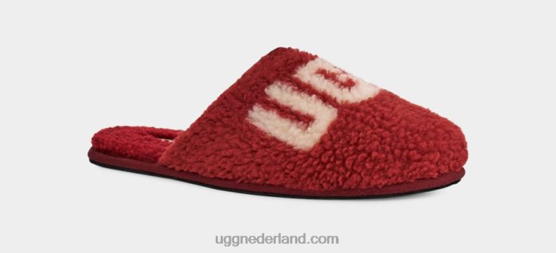 Heren rode wijn UGG scuff krullende afbeelding 686ZP1589