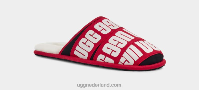 Heren rood/zwart/wit UGG schaaf grafische band 686ZP1597