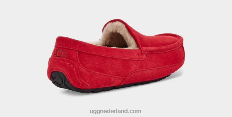 Heren samba rood UGG ascot pantoffel 686ZP1653