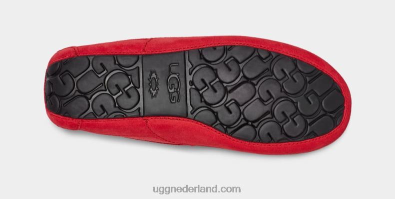 Heren samba rood UGG ascot pantoffel 686ZP1653