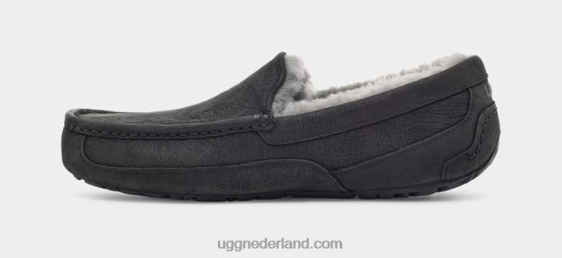 Heren zwart UGG ascot mat leer 686ZP1503