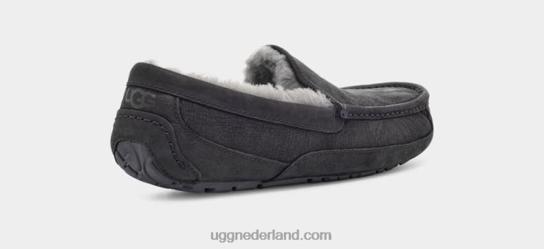 Heren zwart UGG ascot mat leer 686ZP1503