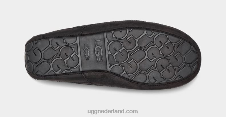 Heren zwart UGG ascot mat leer 686ZP1503