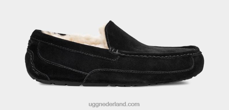 Heren zwart UGG ascot pantoffel 686ZP1422