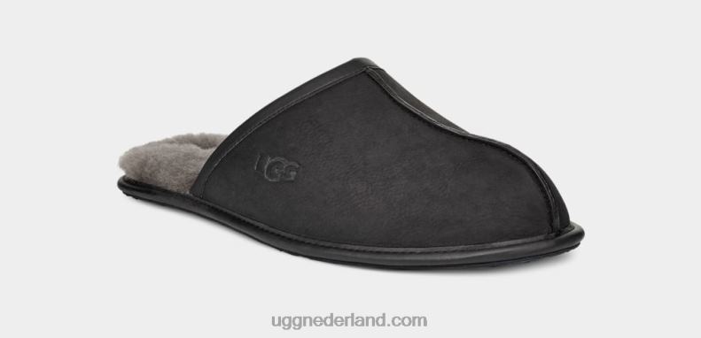 Heren zwart UGG leer schuren 686ZP2299