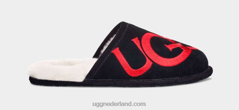 Heren zwart UGG scuff-logo 686ZP1619