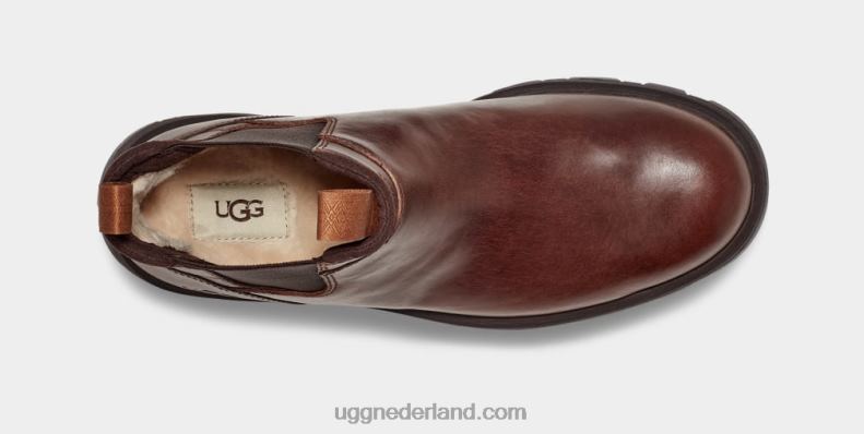 Heren kastanje leer UGG hillmont chelsea 686ZP1506