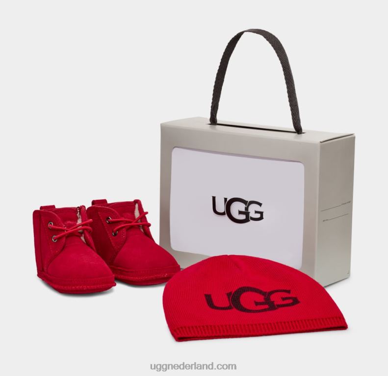 Baby samba rood UGG Neumel & muts 686ZP337