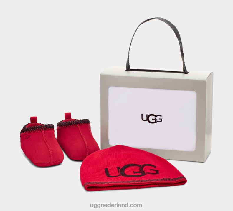 Baby samba rood UGG tasman en muts 686ZP336