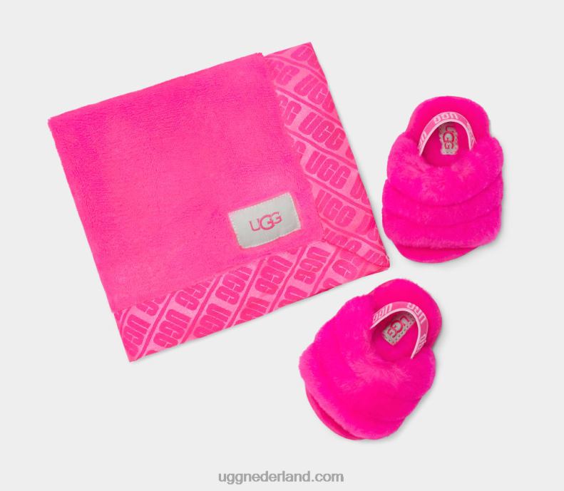 Baby rots roos UGG pluis ja schuif en lief 686ZP2216