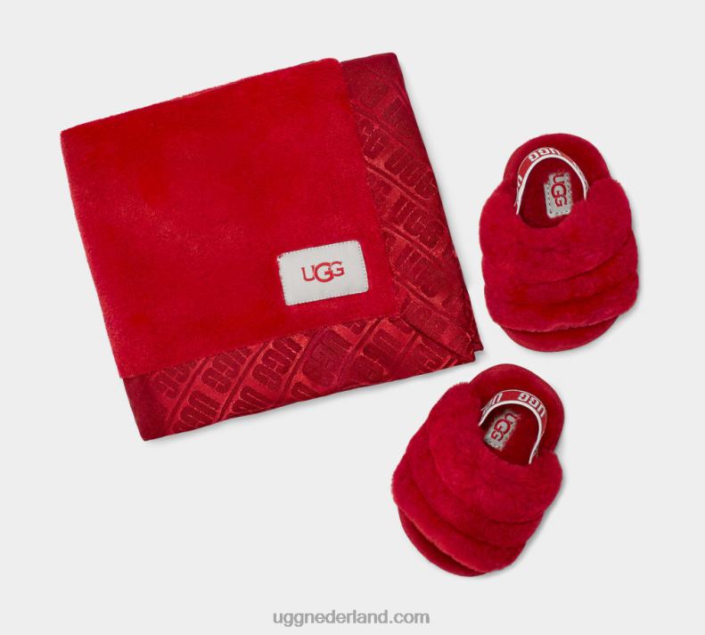 Baby samba rood UGG pluis ja schuif en lief 686ZP2217