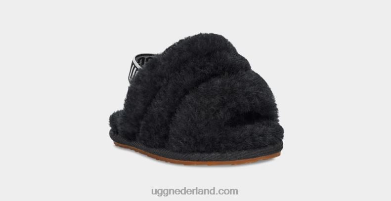 Baby zwart UGG pluis ja schuif 686ZP335
