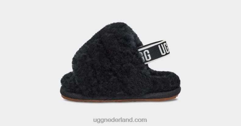 Baby zwart UGG pluis ja schuif 686ZP335