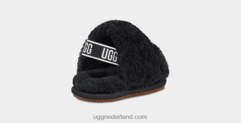 Baby zwart UGG pluis ja schuif 686ZP335