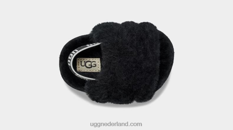 Baby zwart UGG pluis ja schuif 686ZP335