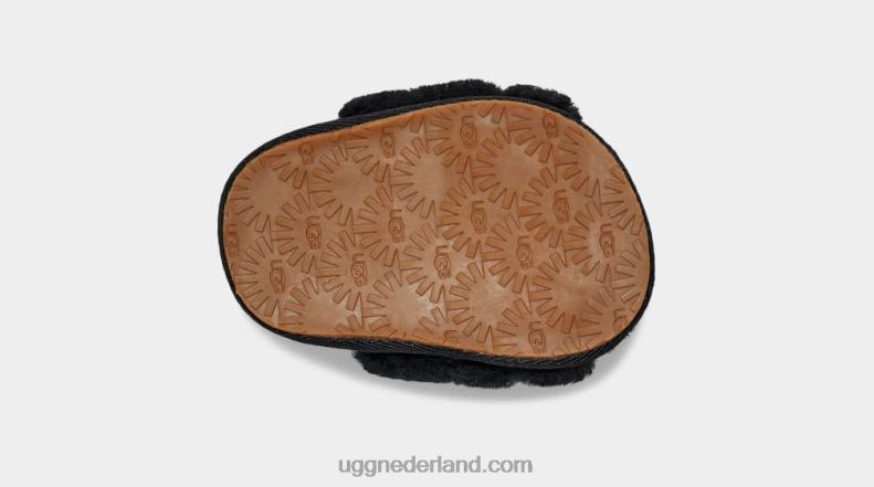 Baby zwart UGG pluis ja schuif 686ZP335