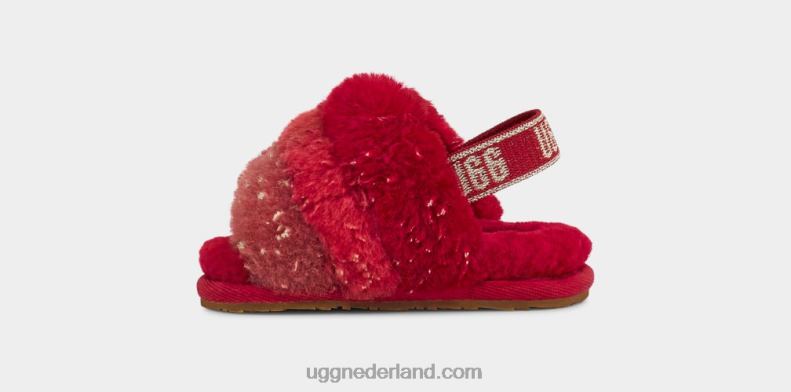 Baby rode multi UGG pluis ja metallic schittering 686ZP2040