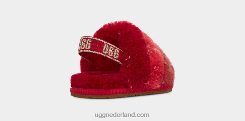 Baby rode multi UGG pluis ja metallic schittering 686ZP2040
