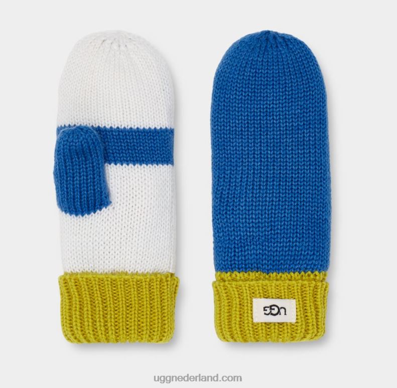 kinderen duik multi UGG set met muts en handschoenen met kleurvlakken 686ZP1763