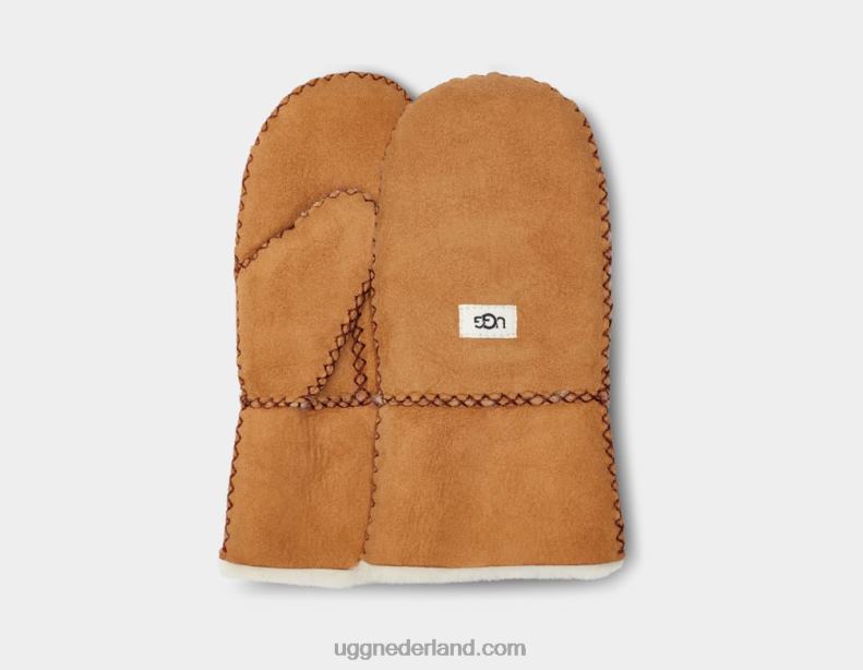 kinderen kastanje UGG schapenvacht want met steek 686ZP1792