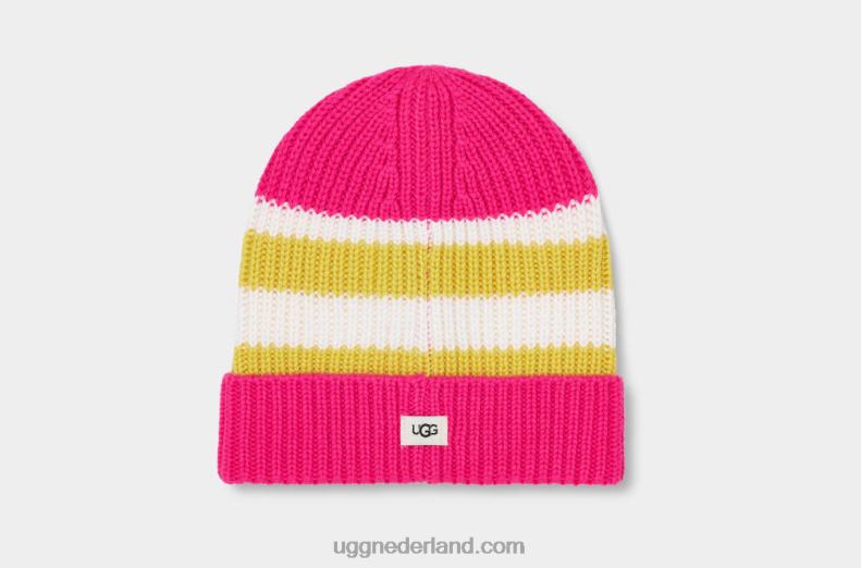 kinderen neonroze multi UGG set met muts en handschoenen met kleurvlakken 686ZP1764