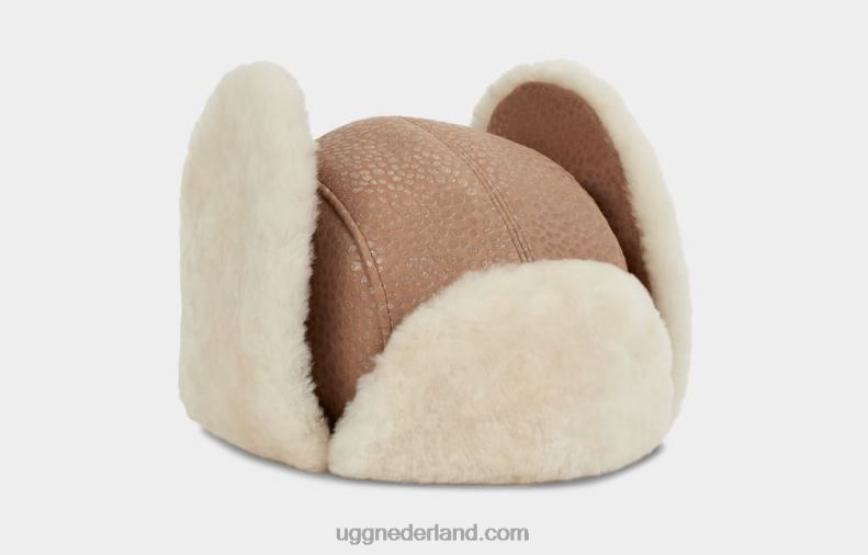 kinderen sprankelende stip kastanje UGG fonkelende dot schapenvacht trapper 686ZP1783