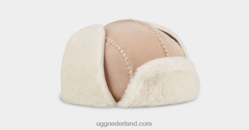 kinderen zand UGG schapenvacht trapper met steek 686ZP1782