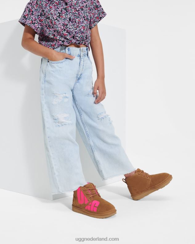 kinderen kastanje/taffy roze UGG neumel gehakt 686ZP1789