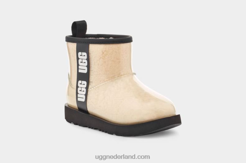 kinderen naturel/zwart UGG classic clear mini ii 686ZP1749