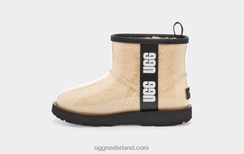 kinderen naturel/zwart UGG classic clear mini ii 686ZP1749
