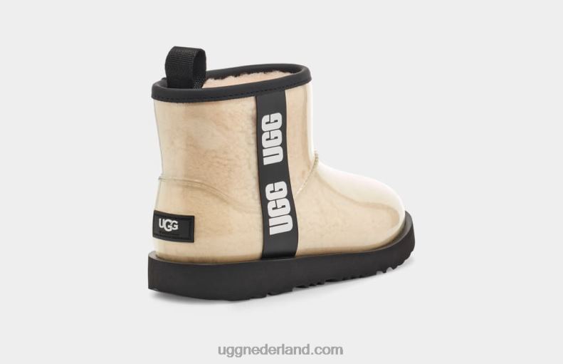 kinderen naturel/zwart UGG classic clear mini ii 686ZP1749