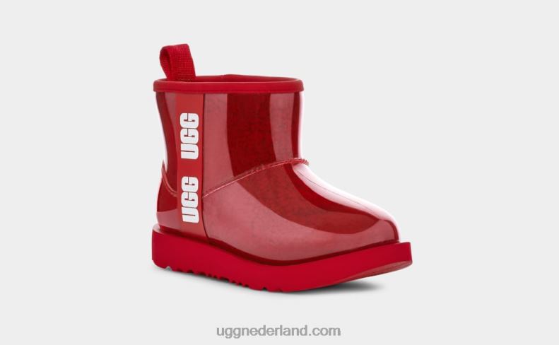 kinderen samba rood UGG classic clear mini ii 686ZP1753