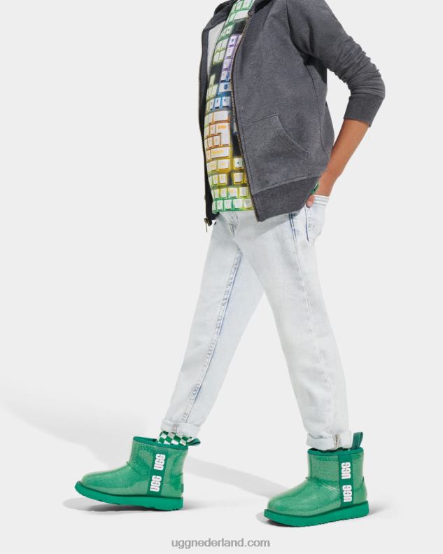 kinderen smaragdgroen UGG classic clear mini ii 686ZP1751