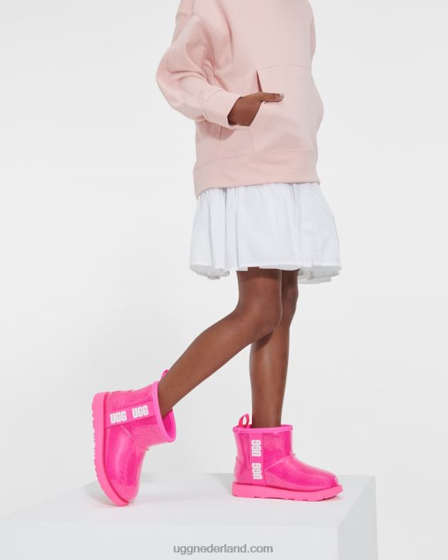 kinderen tof roze UGG classic clear mini ii 686ZP1752