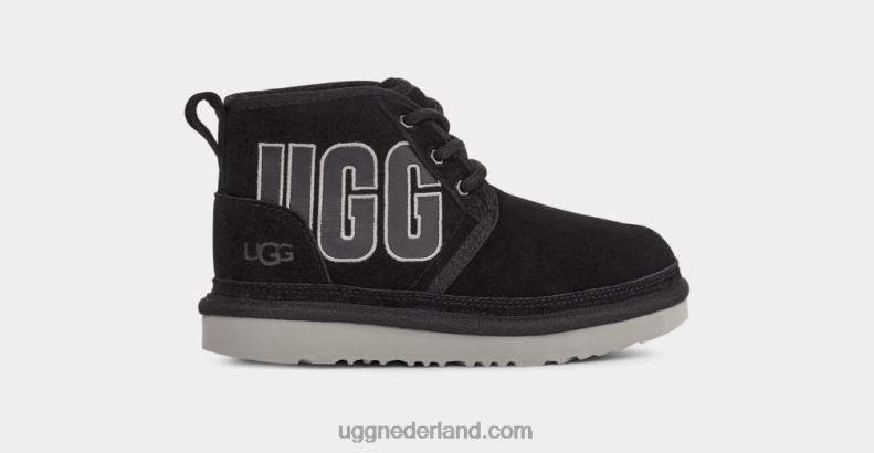 kinderen zwart/grijs suède UGG neumel grafisch overzicht 686ZP1775