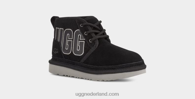 kinderen zwart/grijs suède UGG neumel grafisch overzicht 686ZP1775