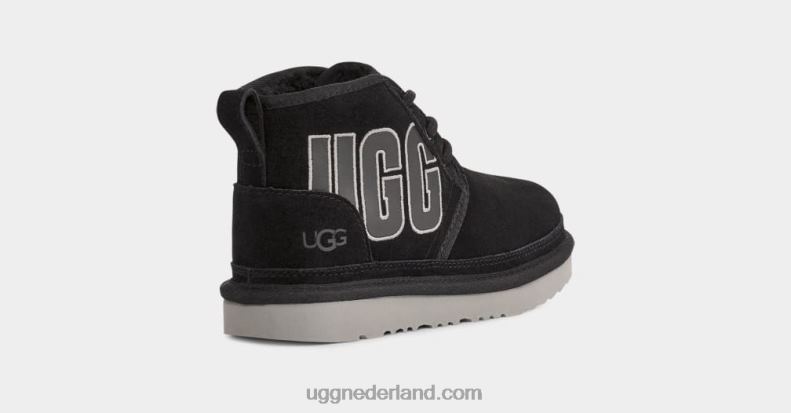 kinderen zwart/grijs suède UGG neumel grafisch overzicht 686ZP1775