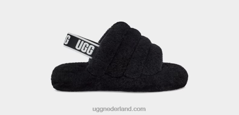 kinderen zwart UGG pluis ja schuif 686ZP1739