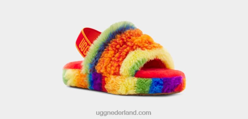 kinderen regenboog strepen UGG pluis ja dia cali collage 686ZP262