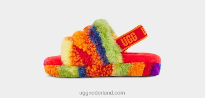 kinderen regenboog strepen UGG pluis ja dia cali collage 686ZP262