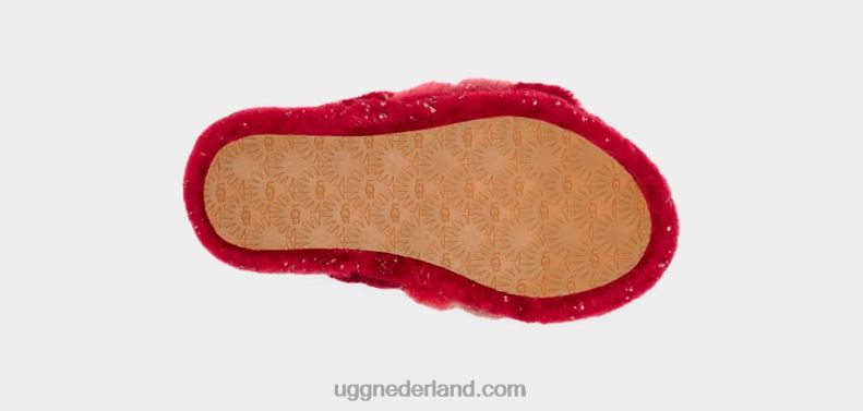 kinderen rode multi UGG fluff yeah metallic glitter multi 686ZP245