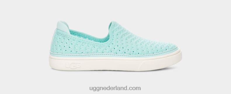 kinderen hemel metallic gebreid UGG caplan instapper 686ZP1786