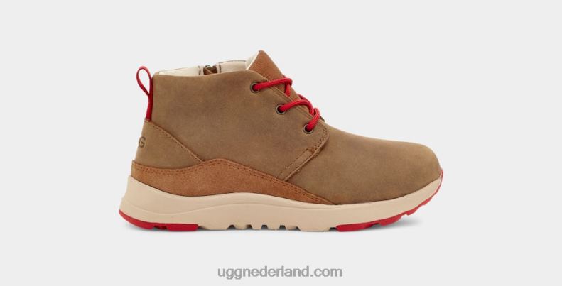 kinderen walnoot/samba rood leer UGG kano iii weer 686ZP1762