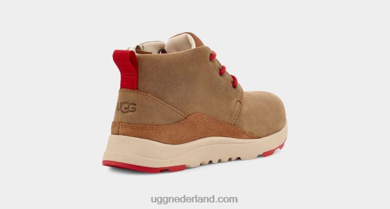 kinderen walnoot/samba rood leer UGG kano iii weer 686ZP1762