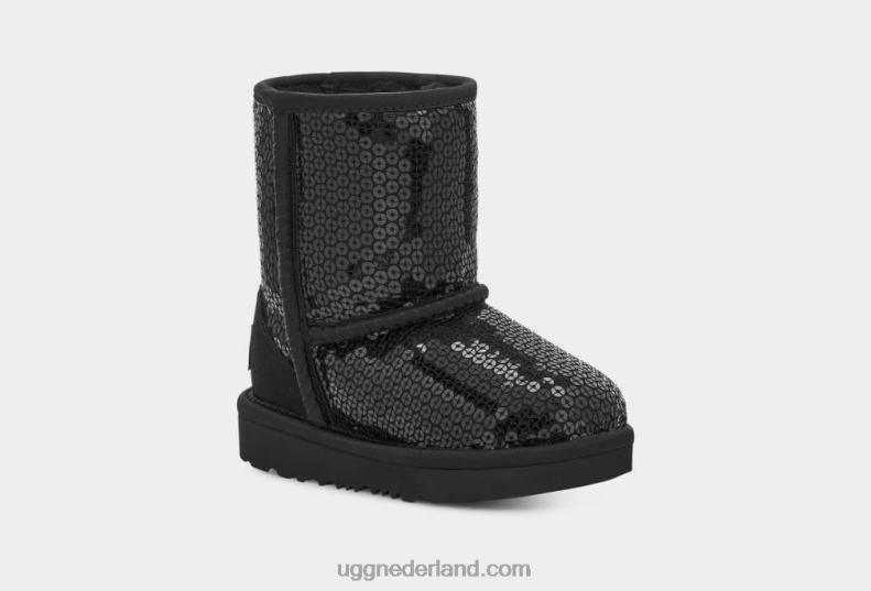 peuters zwart UGG klassieke korte dikke pailletten 686ZP2093