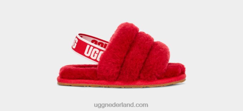 peuters lint rood UGG pluis ja schuif 686ZP1989