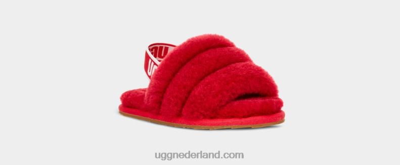 peuters samba rood UGG pluis ja schuif 686ZP1990