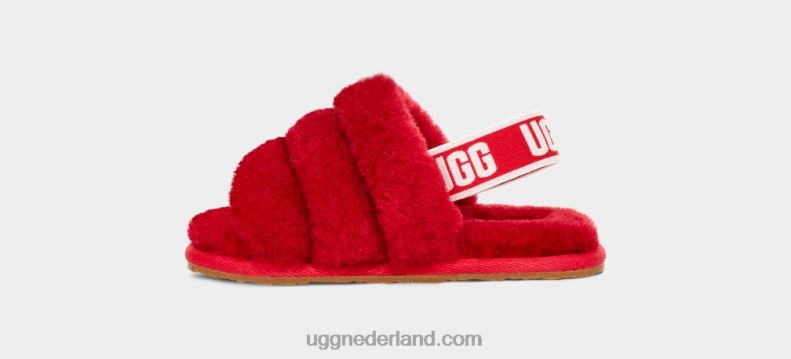 peuters samba rood UGG pluis ja schuif 686ZP1990