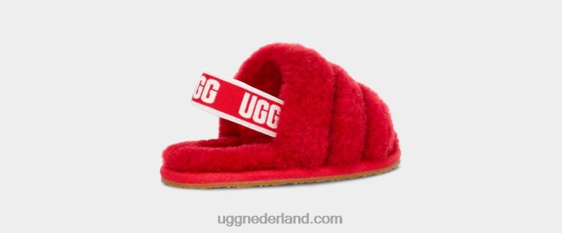 peuters samba rood UGG pluis ja schuif 686ZP1990