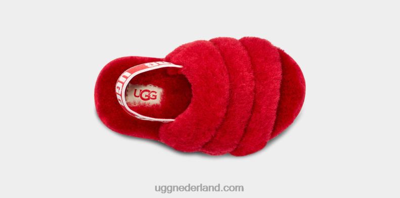 peuters samba rood UGG pluis ja schuif 686ZP1990